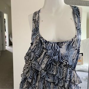 NWT STEVE MADDEN CHAM ANIMAL INSTINCT RUFFLE DRESS SIZE 7 MSRP $$59.00